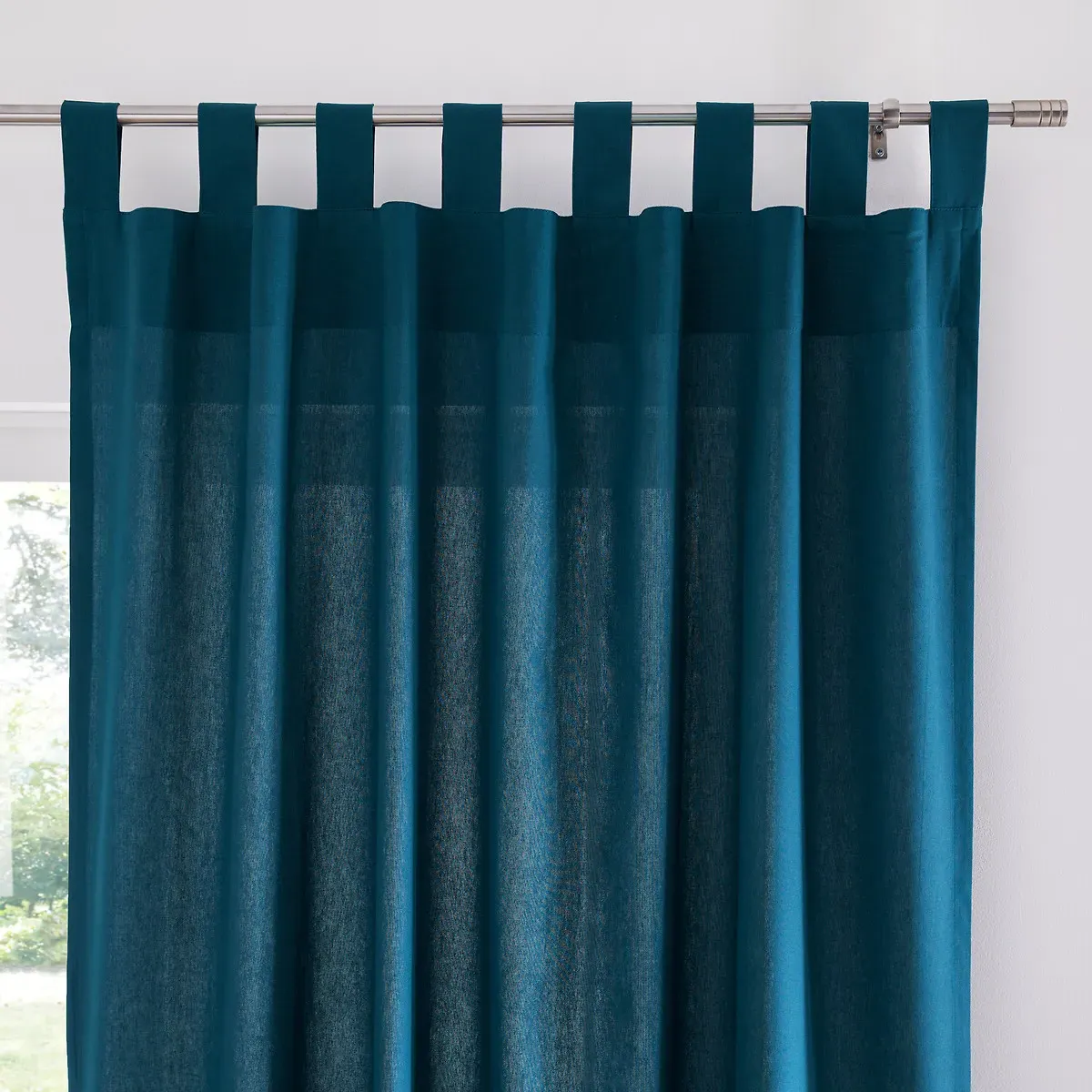 Scenario Cotton Curtain with Tab Top - Prussian Blue product