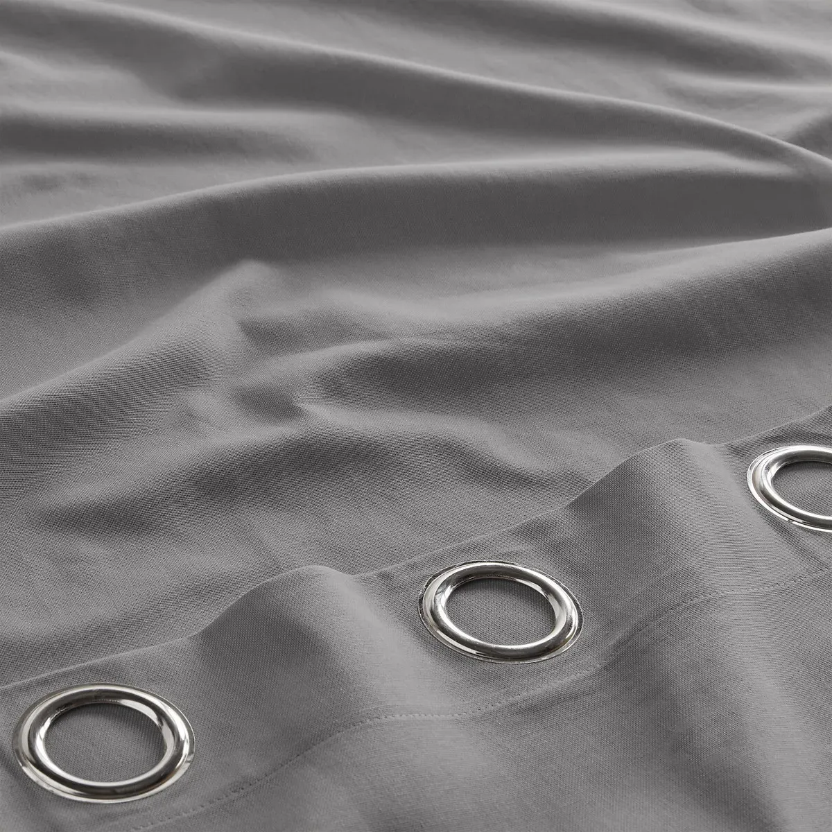 Scenario Cotton Eyelet Curtain - Light Grey alternate view