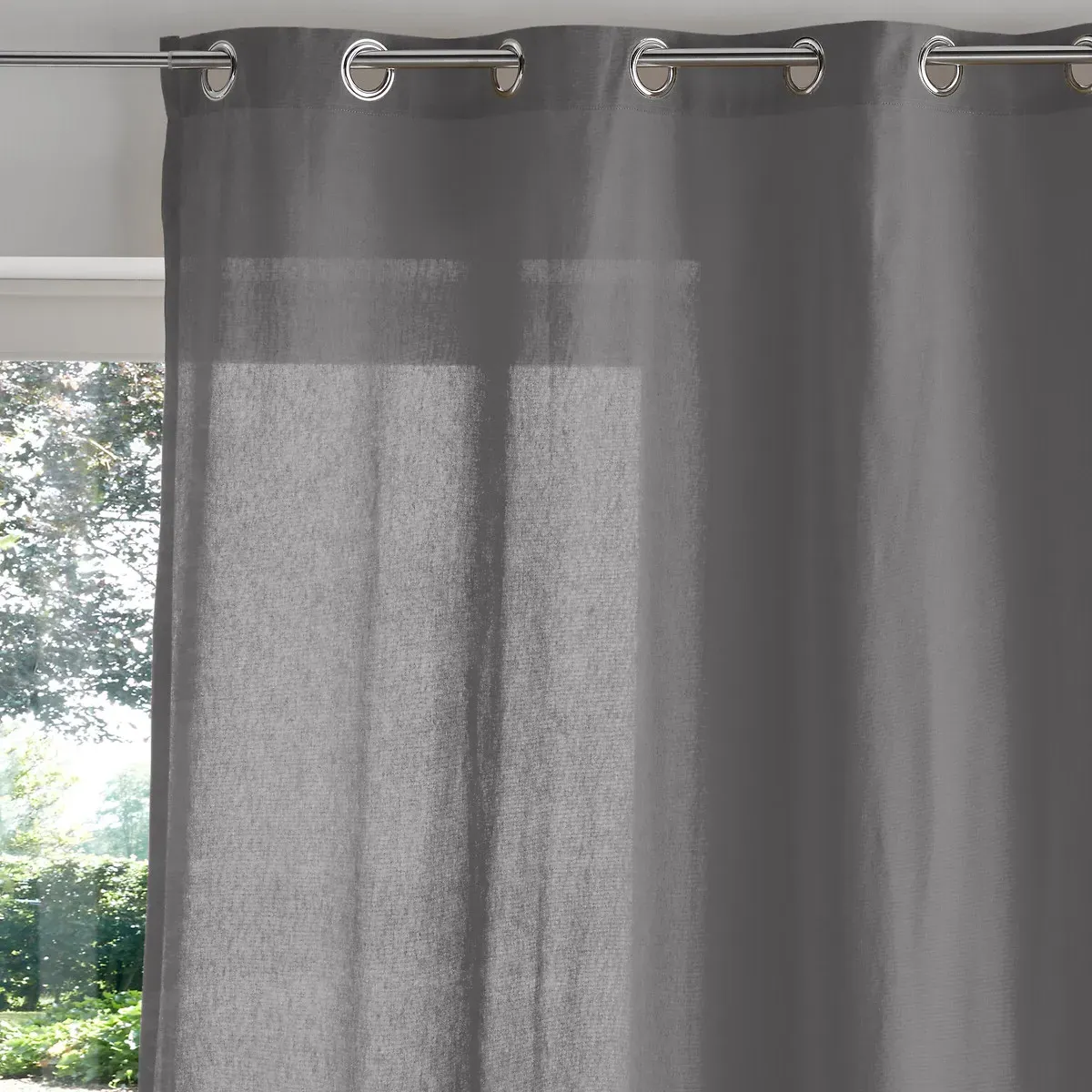 Scenario Cotton Eyelet Curtain - Light Grey product