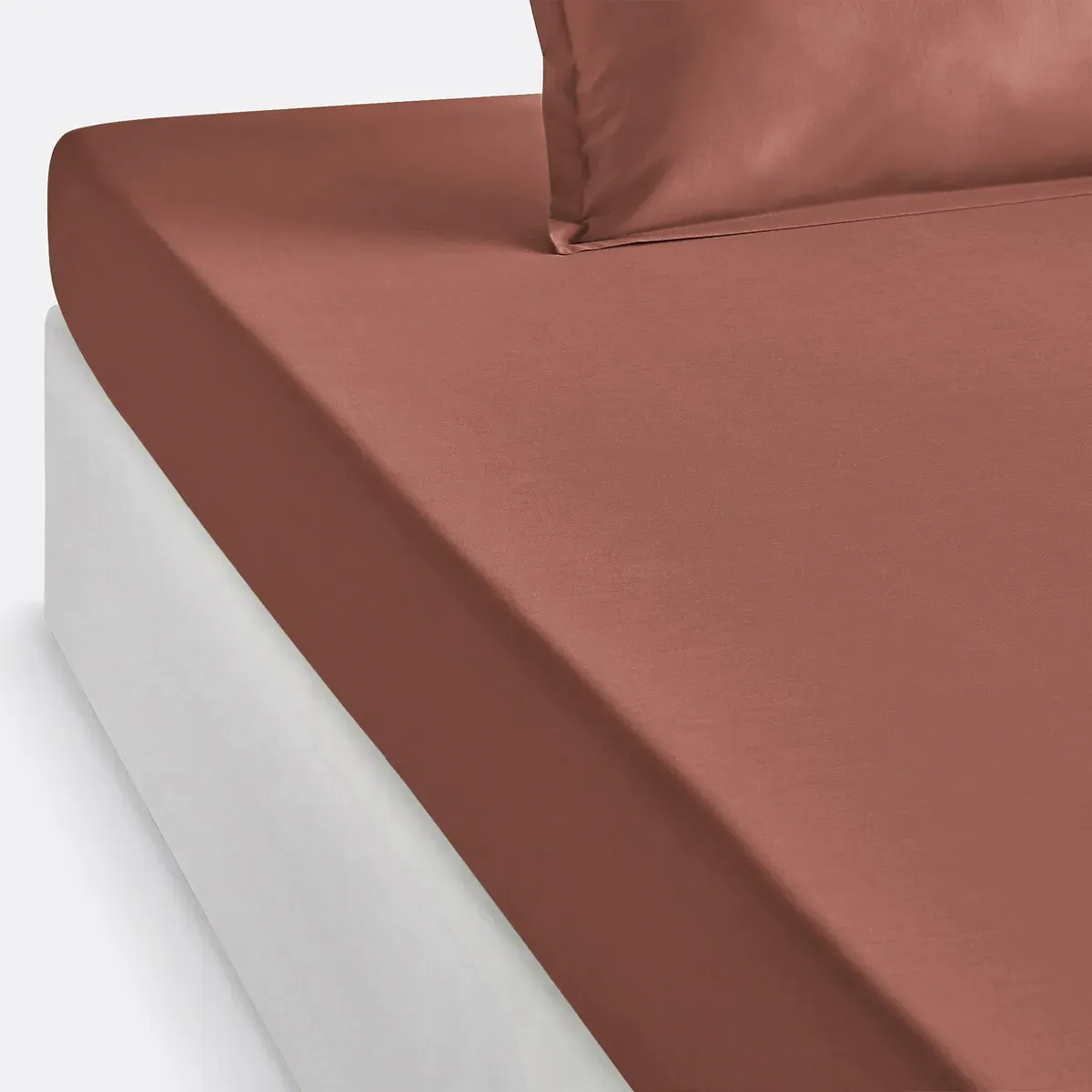 Scenario Cotton Percale 200 Thread Count Fitted Sheet - Clay Pink product