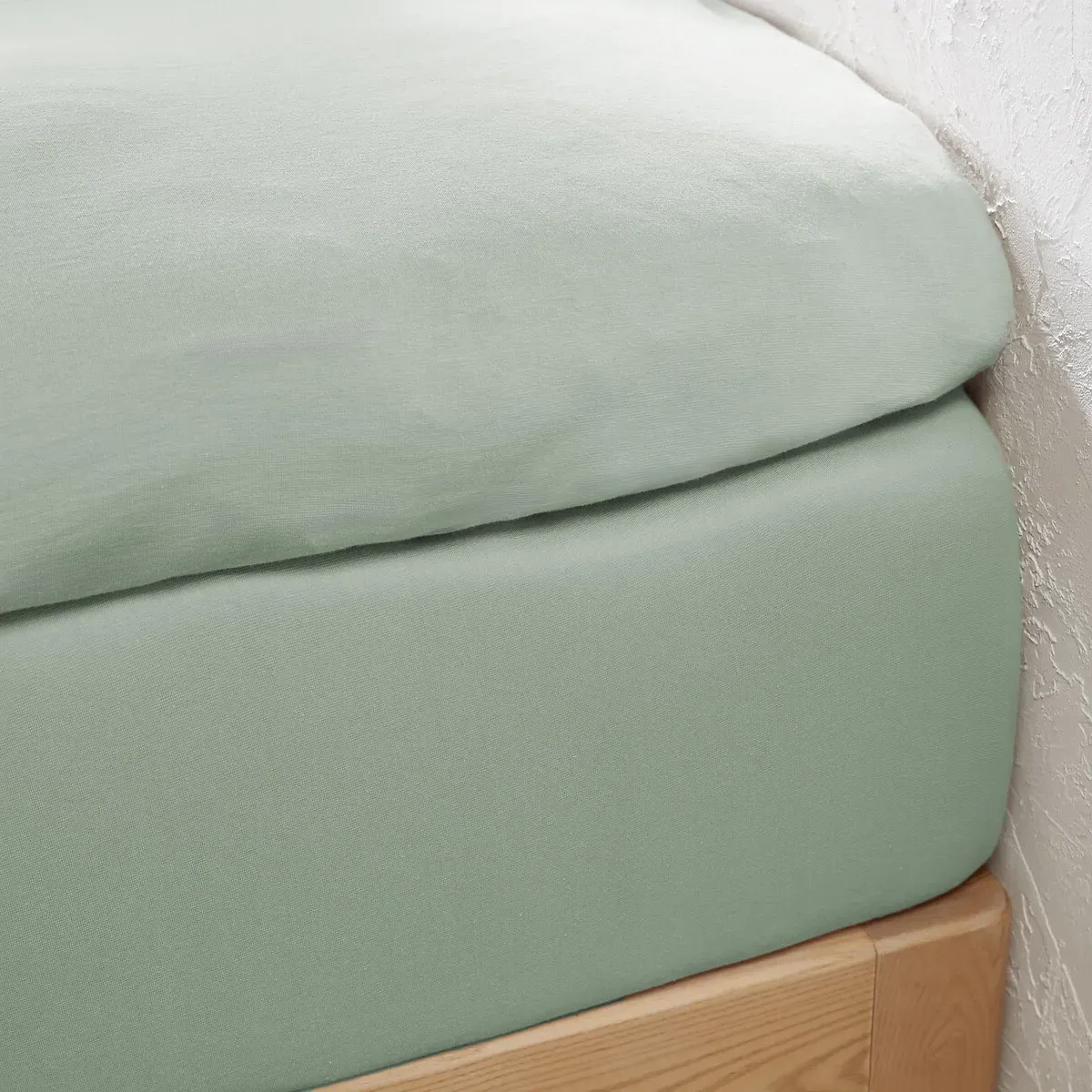 Scenario Fitted Mattress Topper Sheet - Grey-Green, Cotton Jersey product