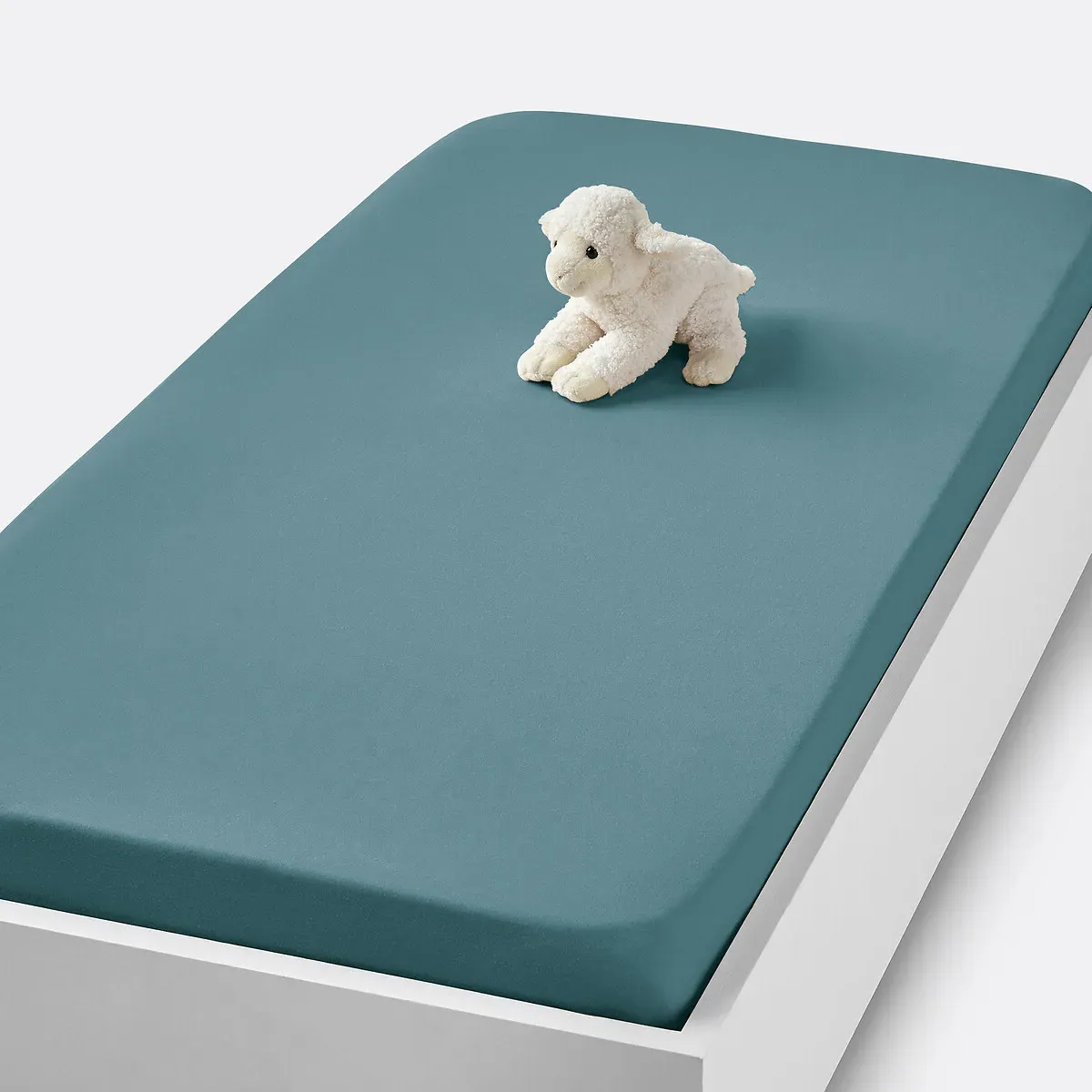 Scenario Plain Cot Fitted Sheet - Azure Blue, Cotton Jersey product
