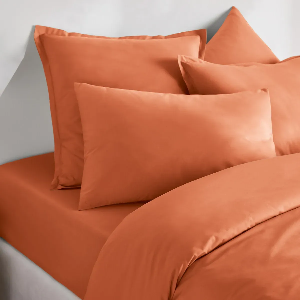 Scenario Plain Pillowcase 200 Thread Count - Orange, Cotton Percale alternate view