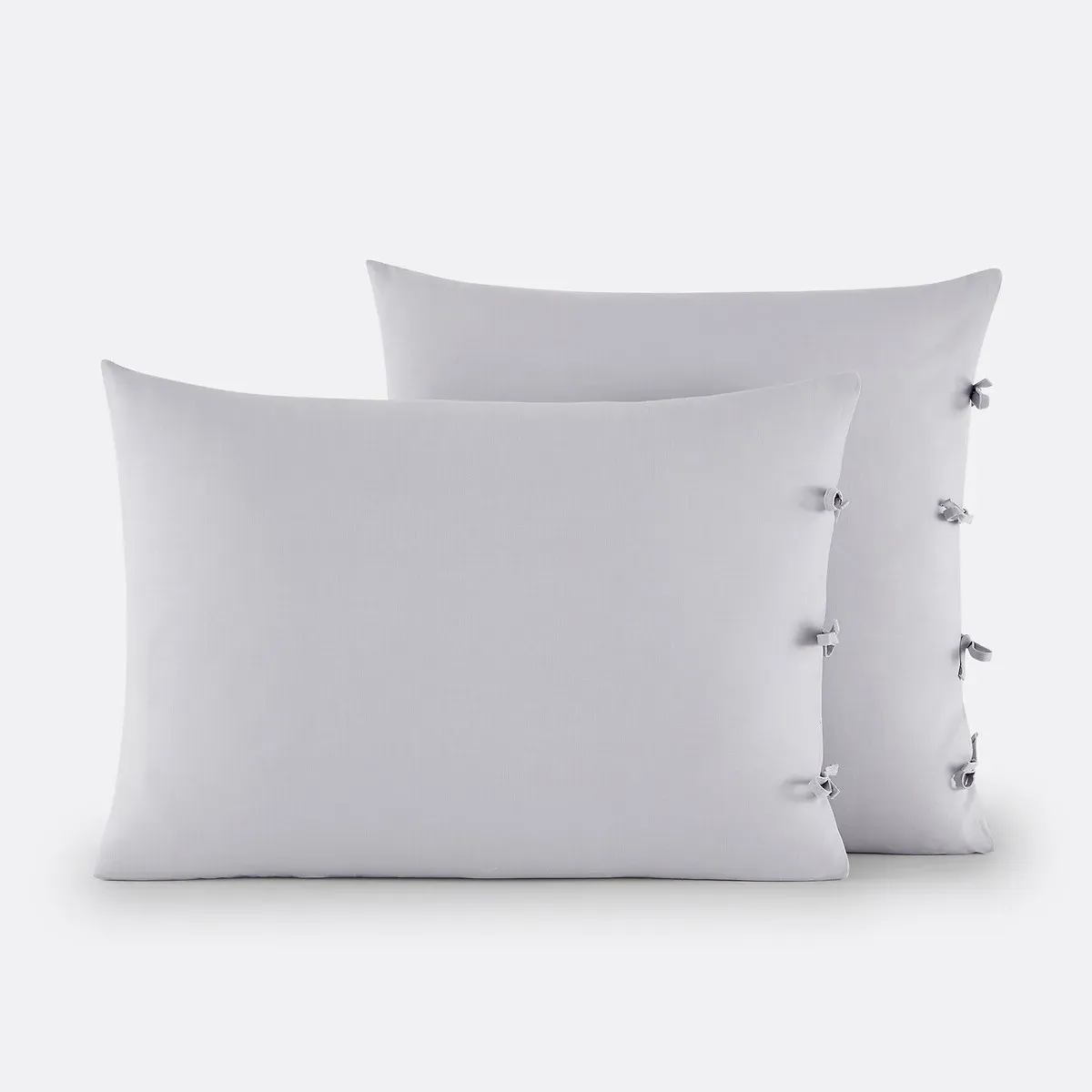 Scenario Plain Pillowcase with Tie Fastening - Pearl Grey, Cotton product