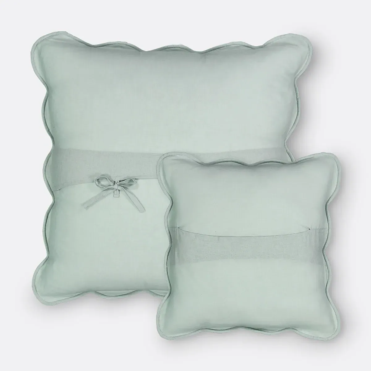 Scenario Quilted Cushion Cover - Grey-Green, Cotton alternate view