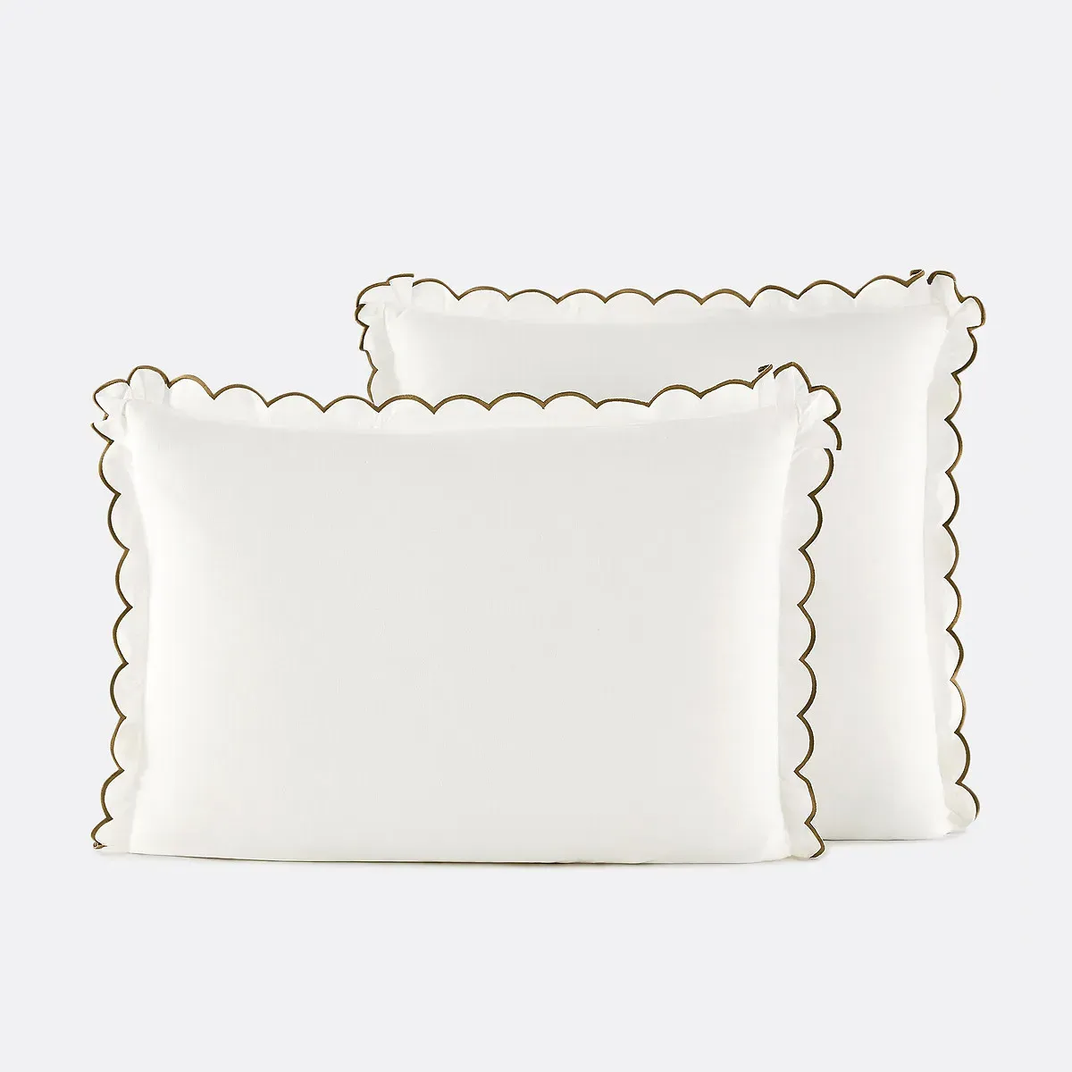 Scenario Scalloped Pillowcase - White, Cotton product