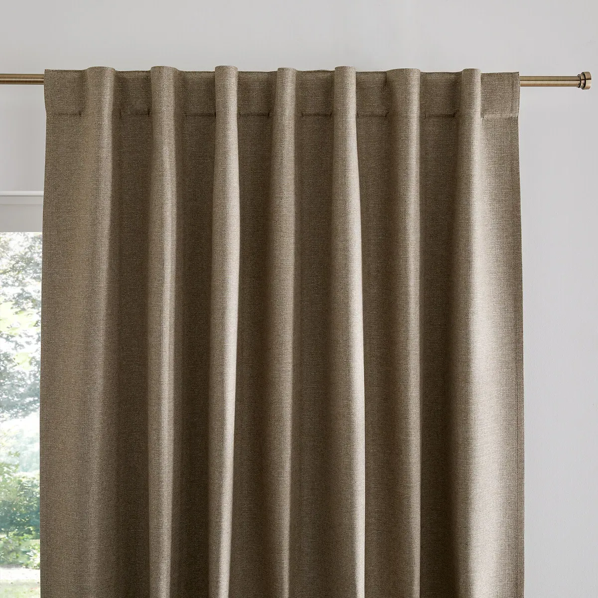 Select Blackout Curtain with Hidden Tabs - Natural, Recycled Polyester product