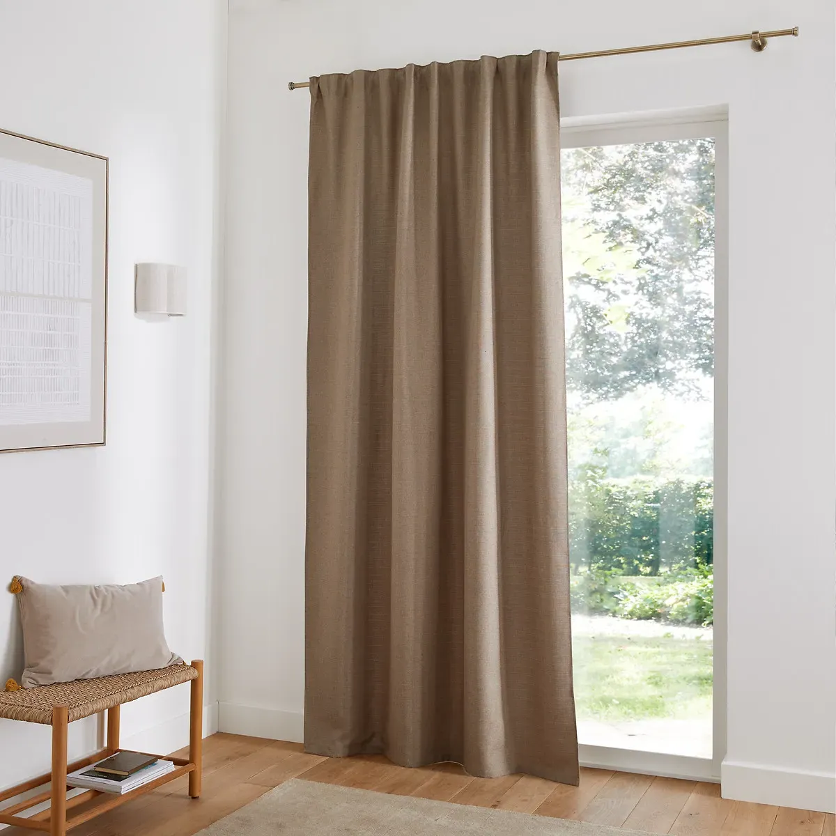 Select Recycled Polyester Curtain Pencil Pleat and Wave - Natural alternate view
