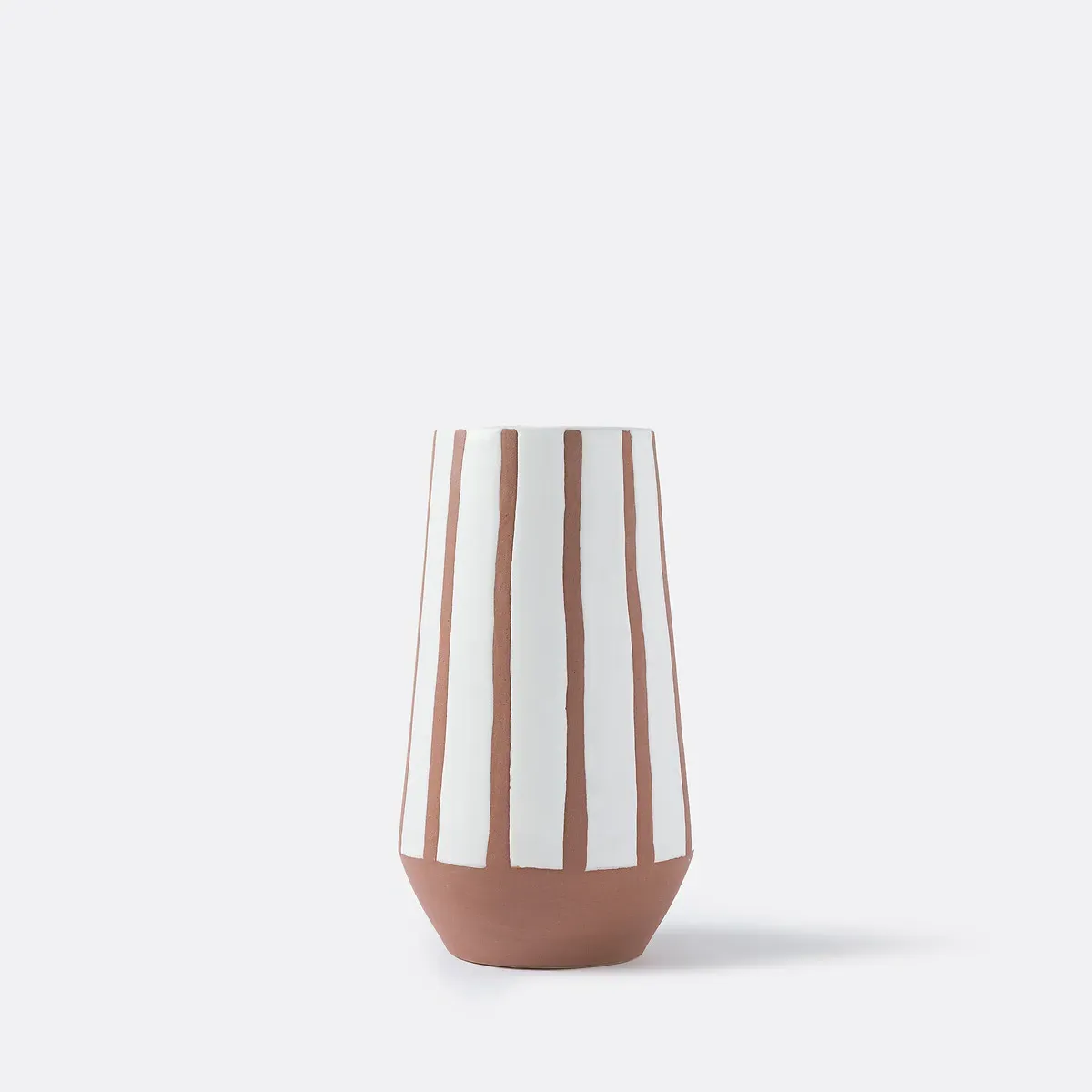 Selora Two-Tone Ceramic Vase - White, Terracotta product