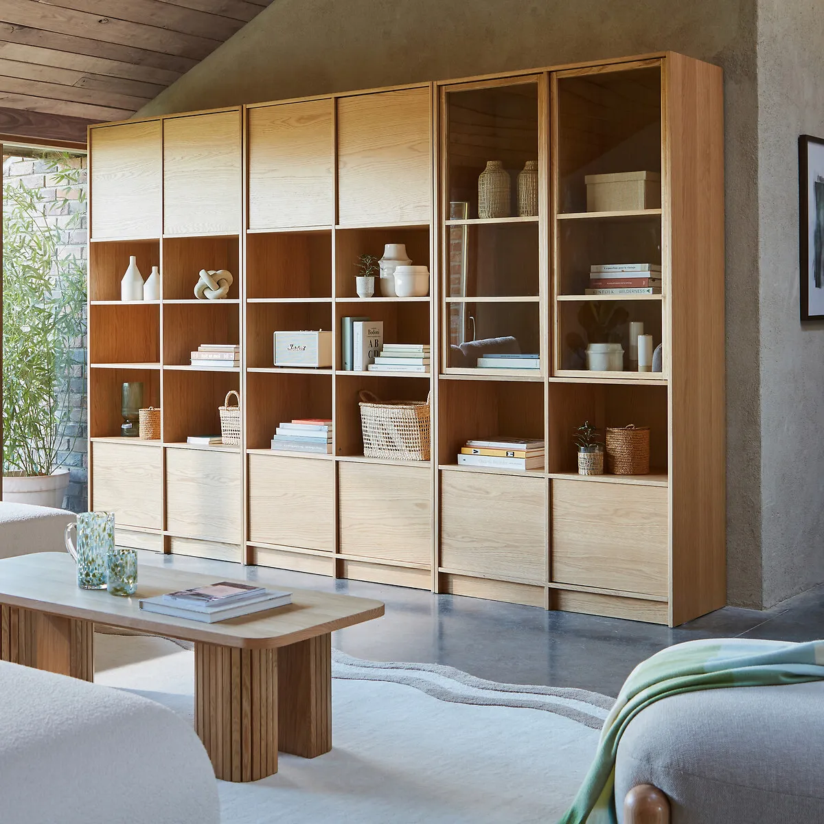 Senssia 4-Door Bookcase - Oak alternate view