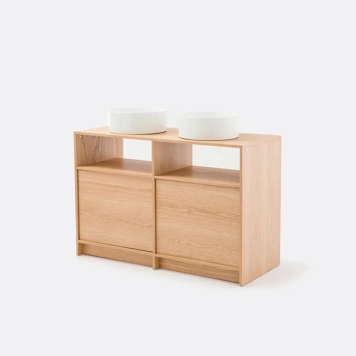 Senssia Vanity Unit with Storage - Oak, MDF product