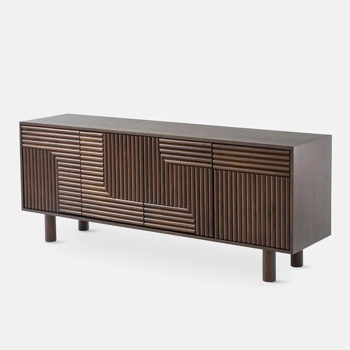 Sevan 4-Door Sideboard - Dark Wood, Solid Pine product