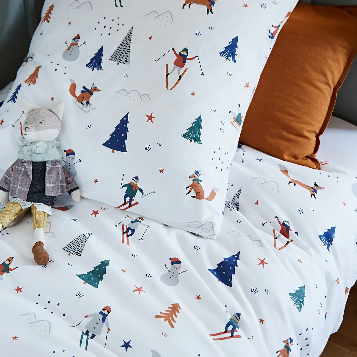 Shuss Brushed Cotton Pillowcase - Printed alternate view