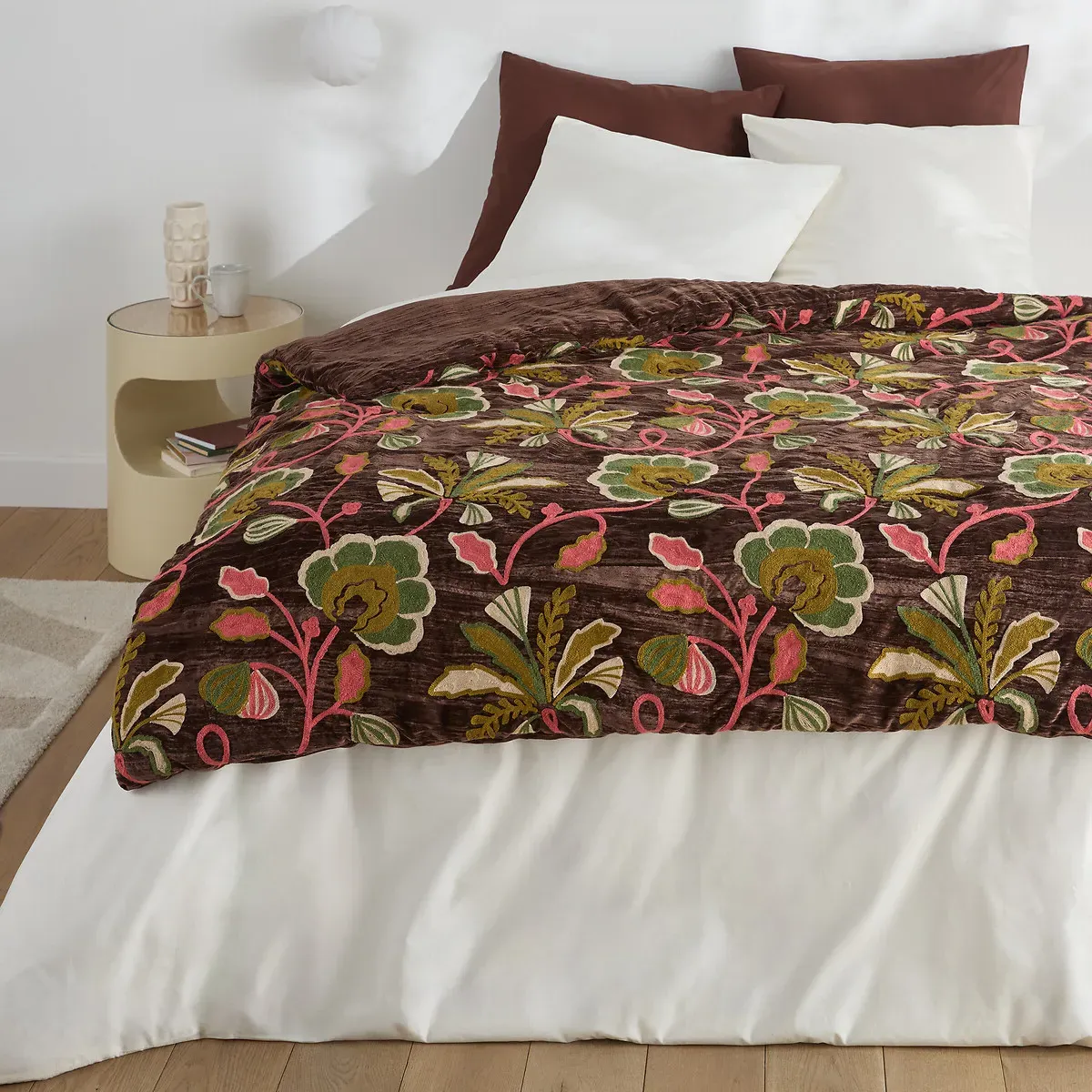 Sidonie Embroidered Quilt - Multi-Coloured, Panne Velvet product