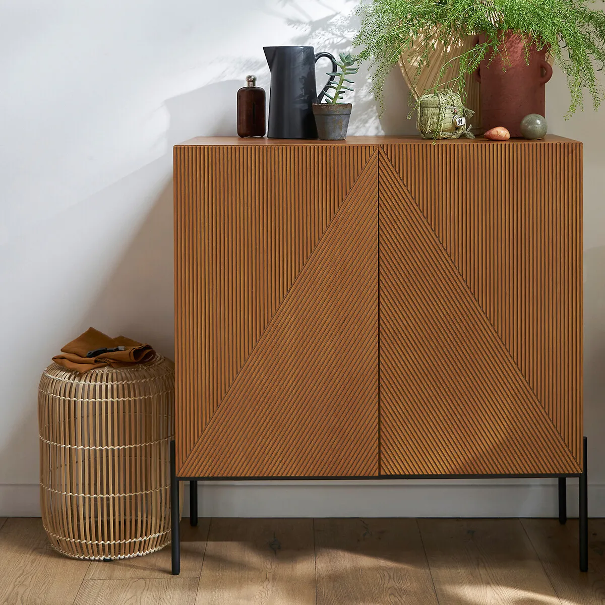 Signatures Lodge Vintage Bar Cabinet - Walnut, Oak Veneer alternate view