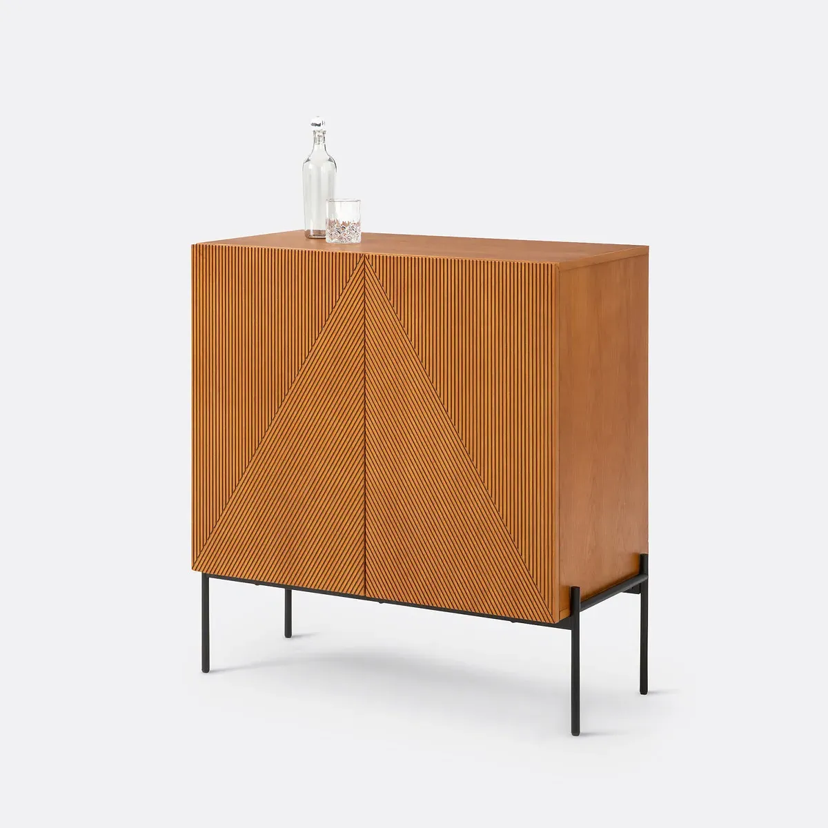 Signatures Lodge Vintage Bar Cabinet - Walnut, Oak Veneer product