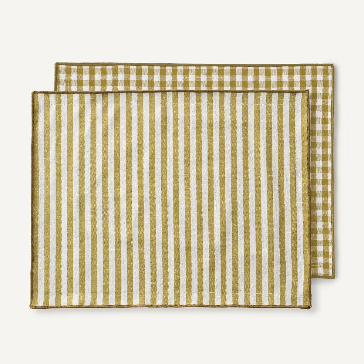 Soizic Set of 2 Placemats - Ecru/Absinthe, Recycled Cotton product