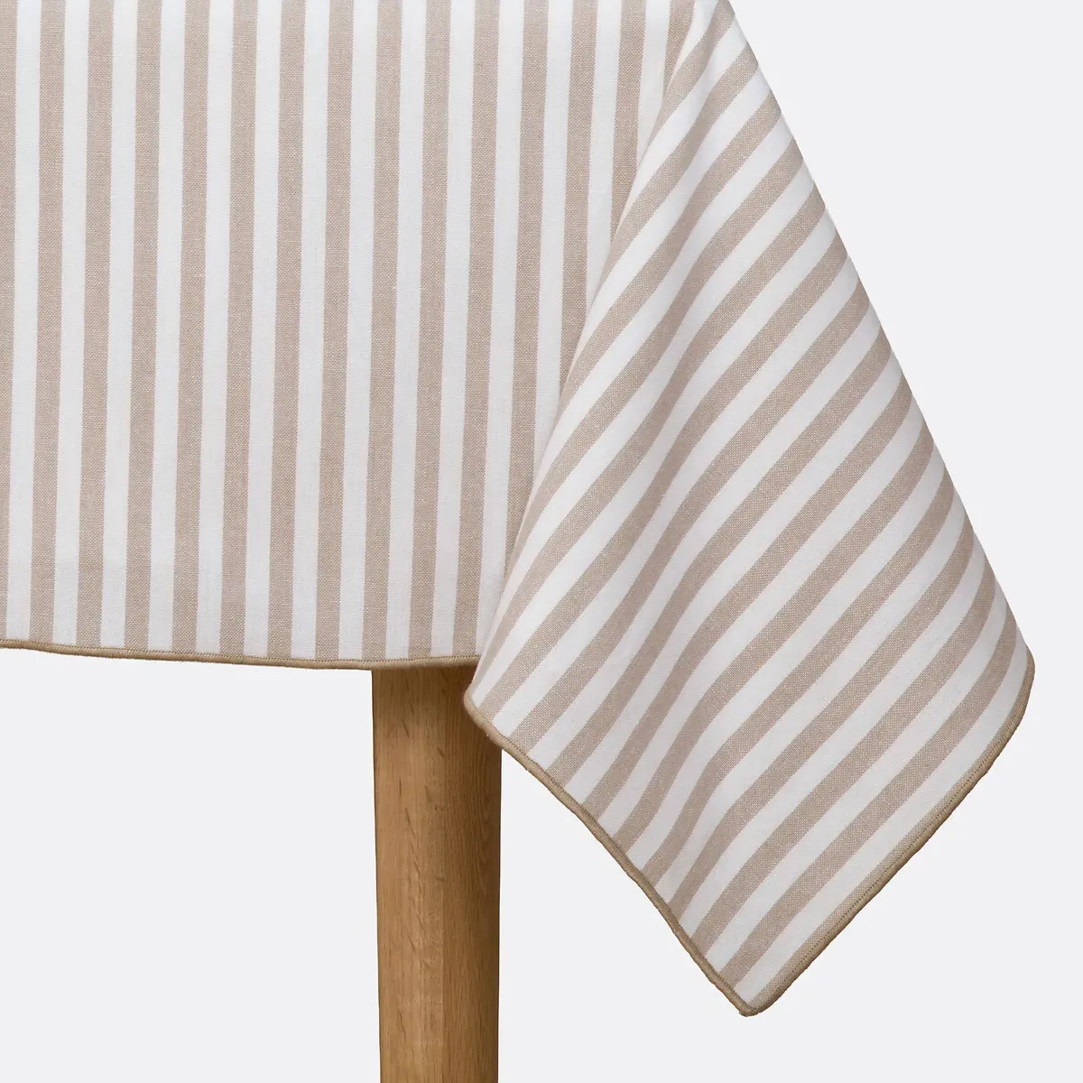 Soizic Striped Tablecloth - Ecru/Beige, Recycled Cotton alternate view