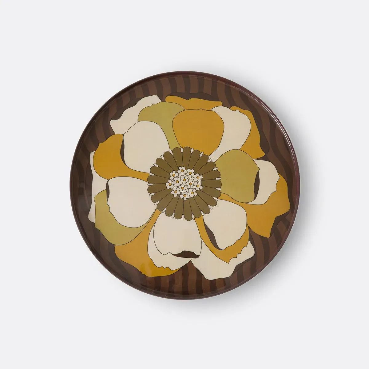 Solanne Round Metal Tray - Multi-Coloured, Steel alternate view