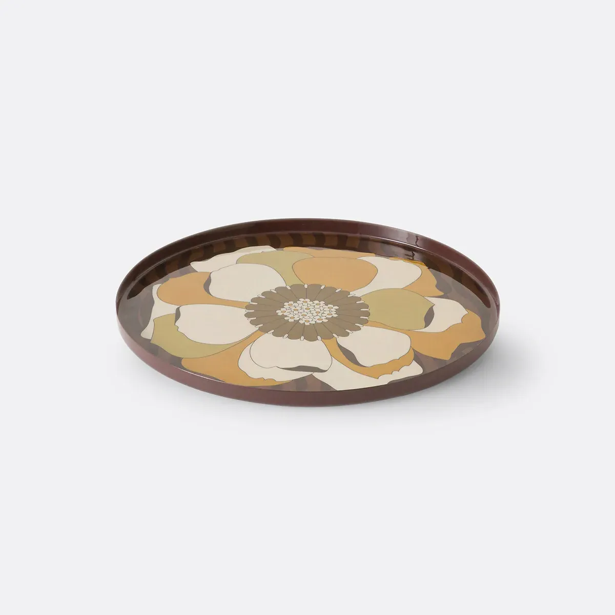 Solanne Round Metal Tray - Multi-Coloured, Steel product