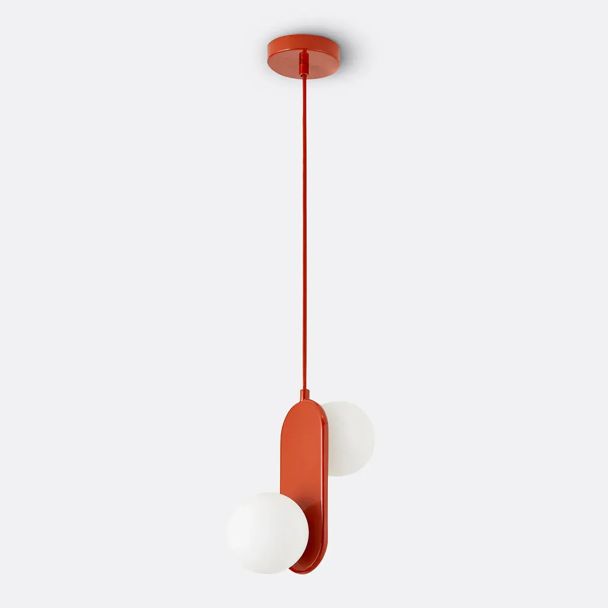 Soleo Double Ceiling Light - Terracotta, Metal & Opaline product