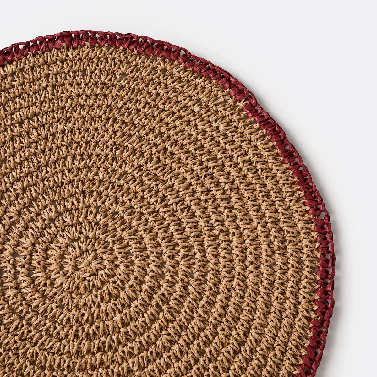 Solia Round Placemats Set of 4 - Natural, Woven Paper alternate view