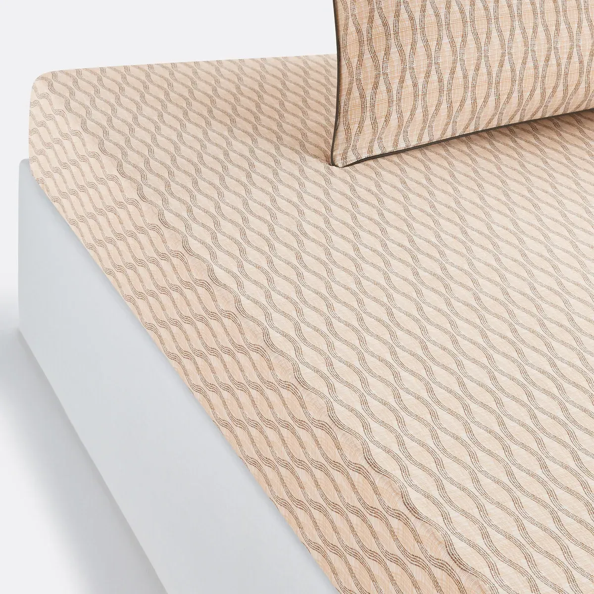 Sonora Fitted Sheet - Geometric Print, Cotton Percale product