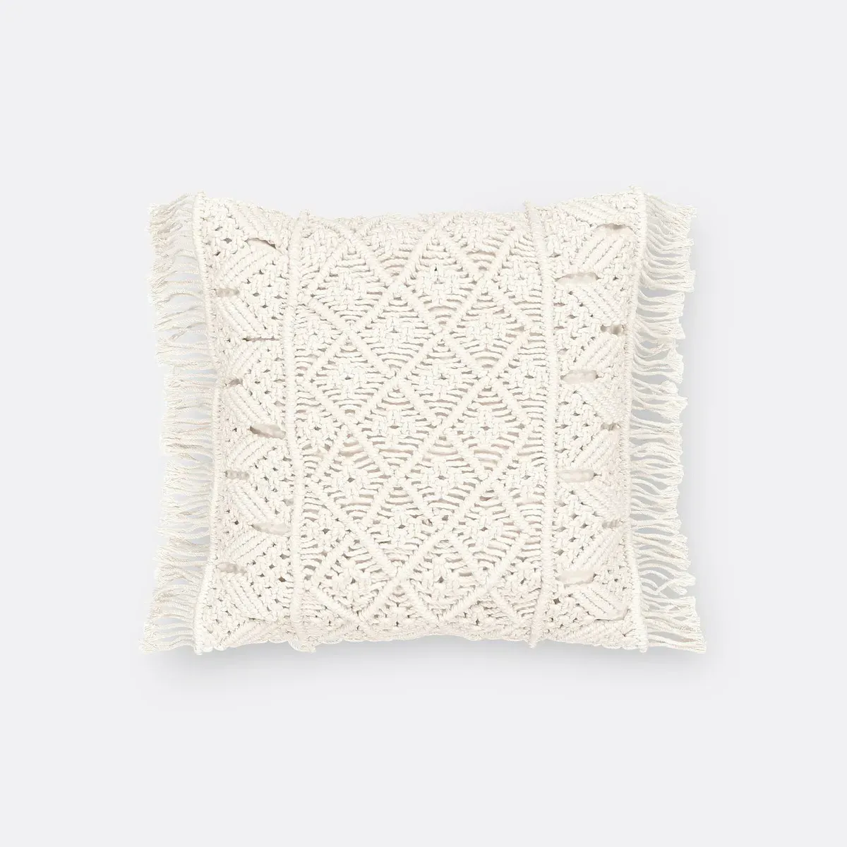 Sparta Macramé Cushion Cover - Ecru, Cotton product