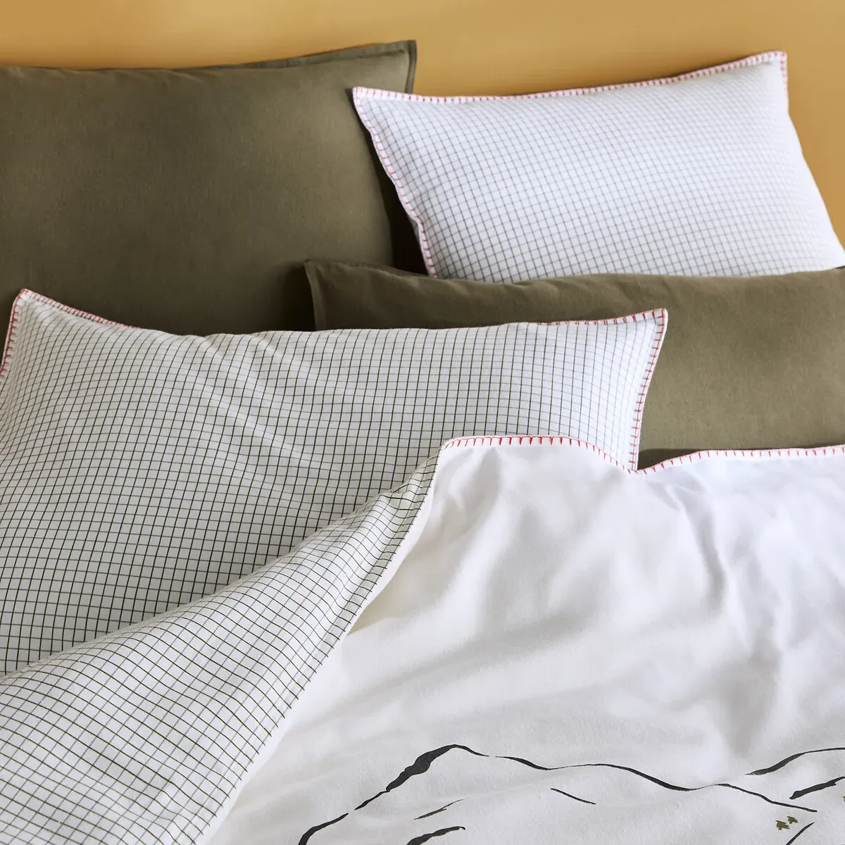 St Lary Pillowcase - Ecru, Brushed Cotton alternate view
