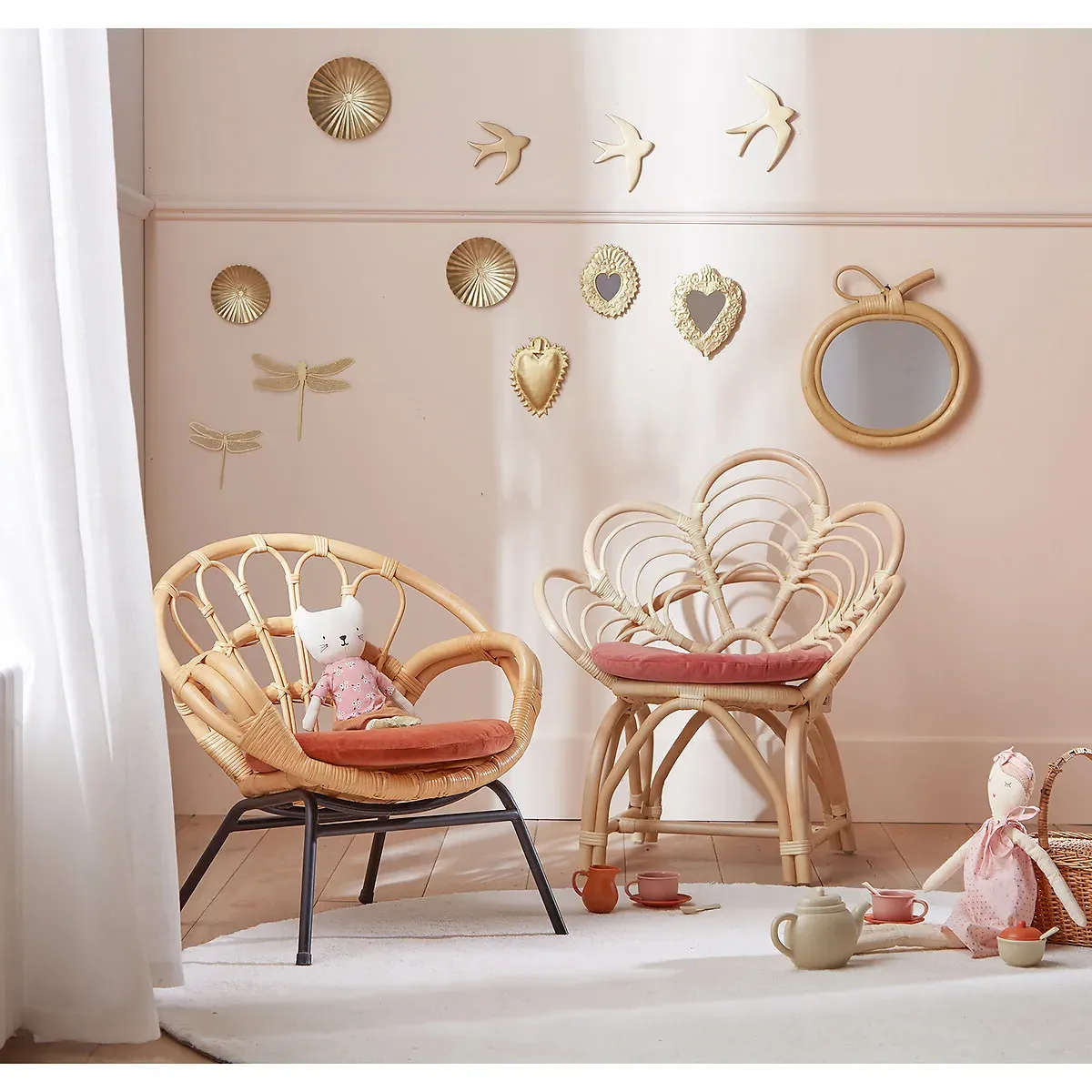 Strakaza Set of 3 Bird Wall Decorations - Brass alternate view