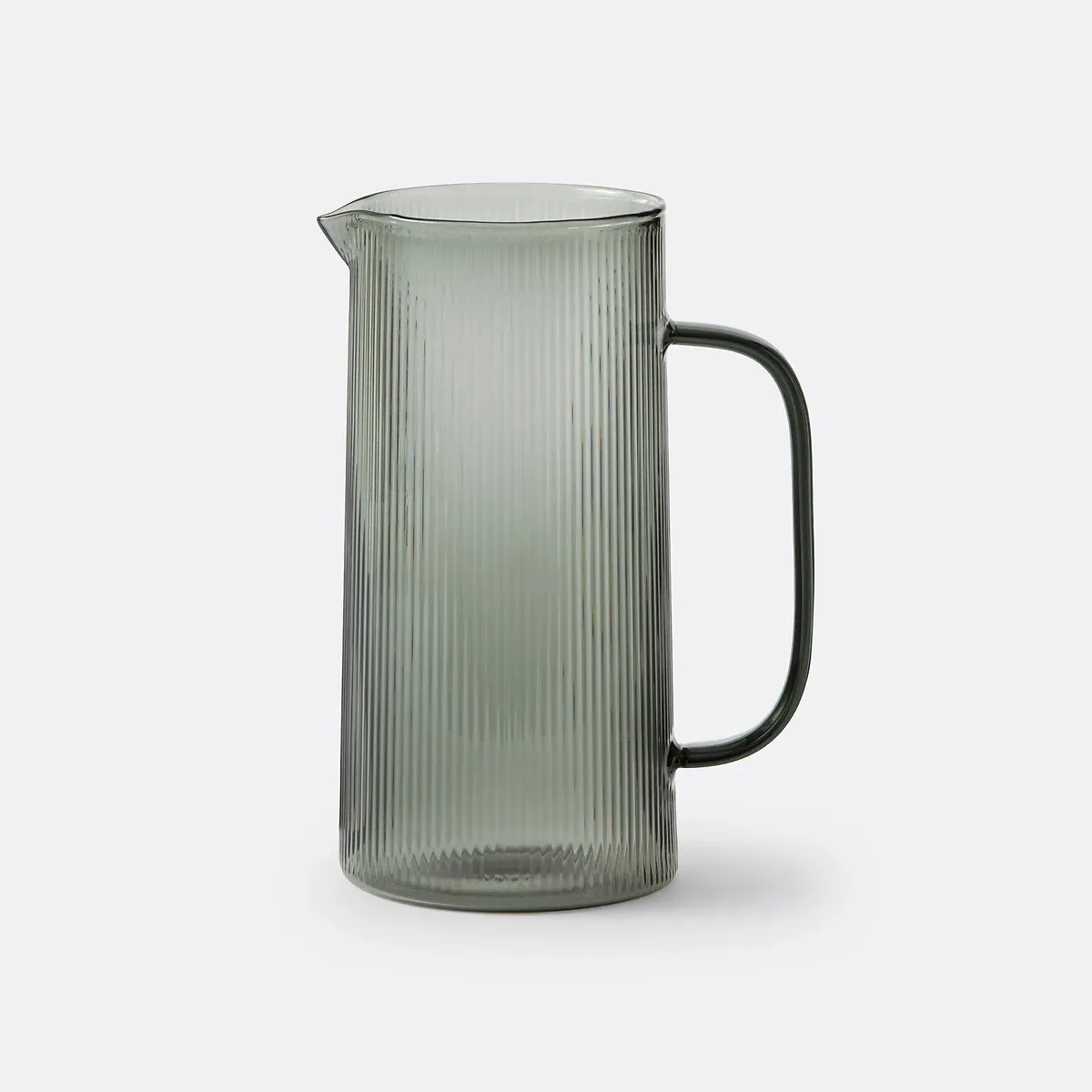 Stria Ridged Glass Jug - Smoked product