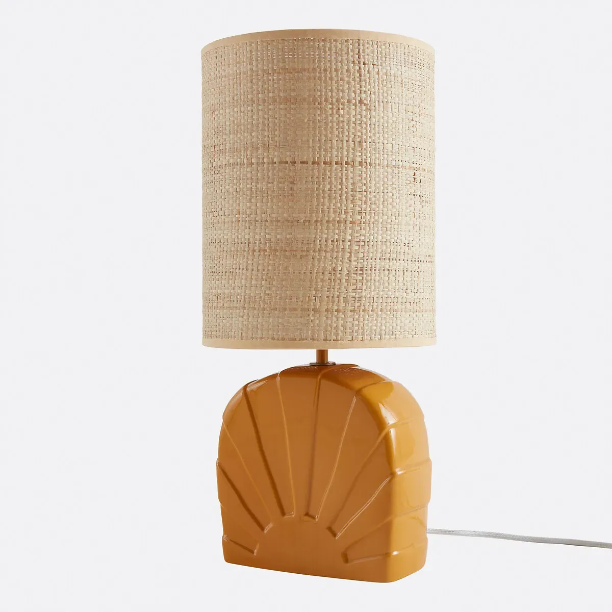 Sunia Table Lamp - Ochre, Ceramic & Raffia product