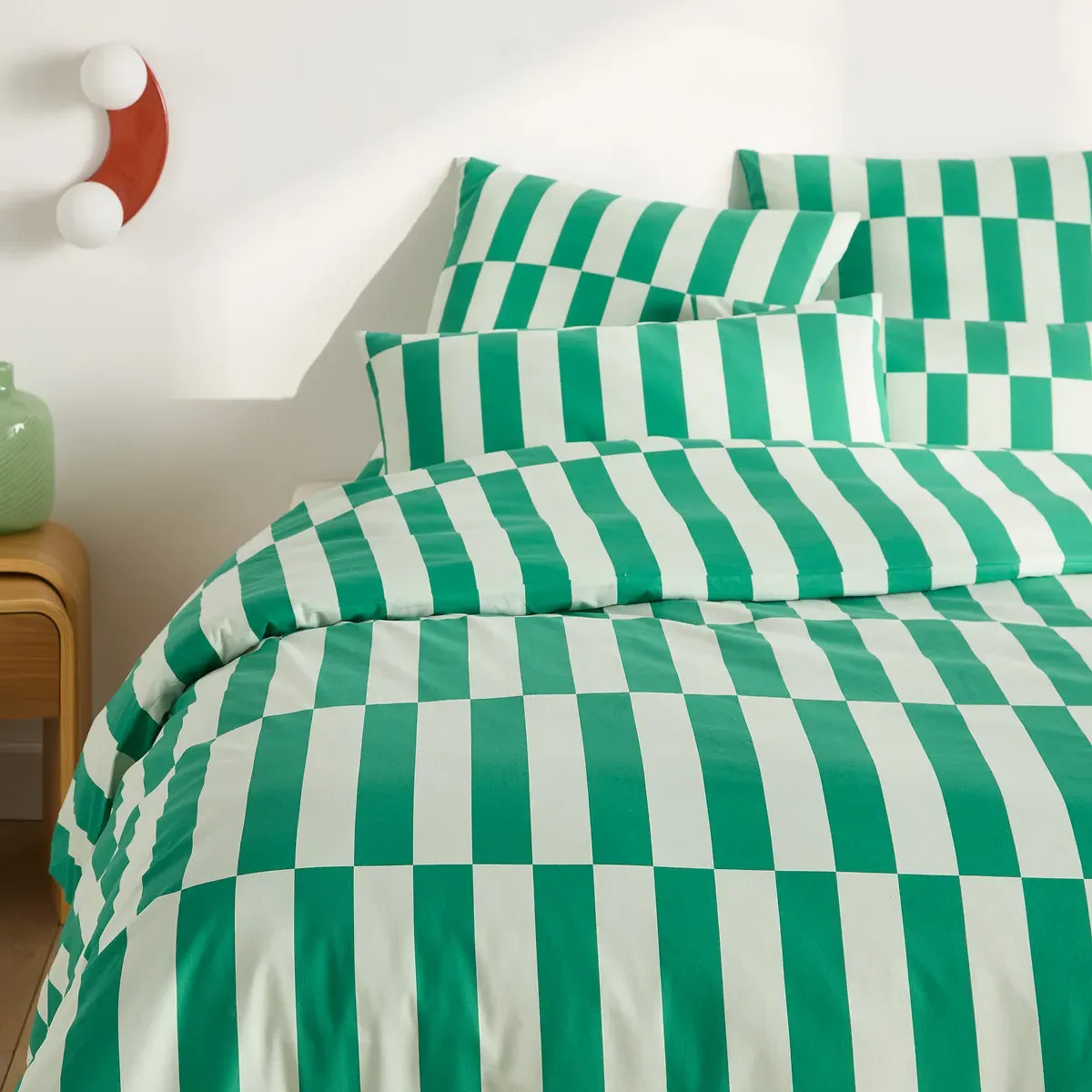 Tabaka Double Duvet Cover - Green, Recycled Cotton product