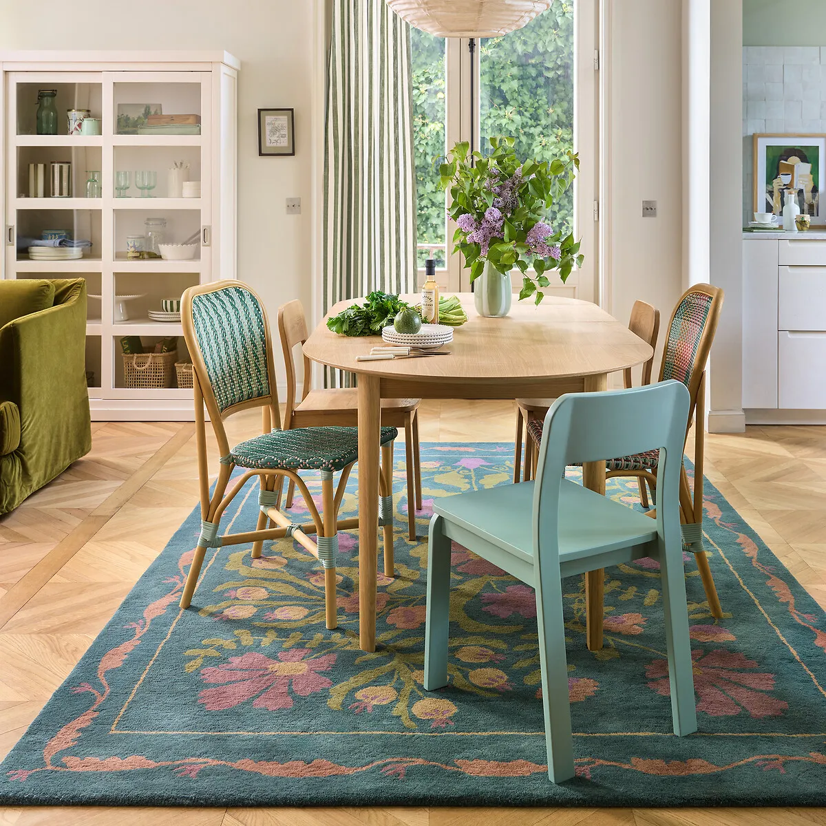 Talet Dining Chair - Blue, Solid Birch alternate view