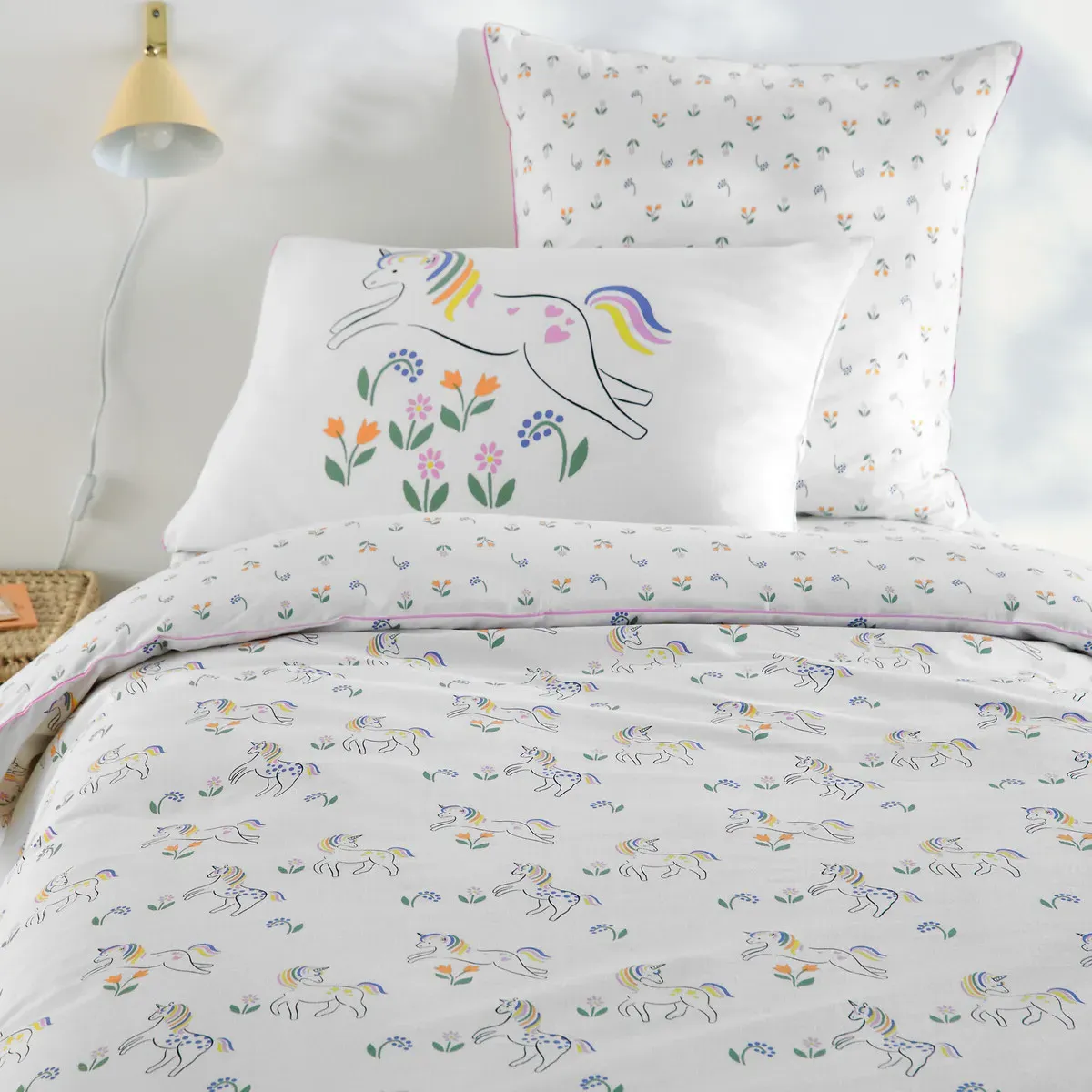 Tamila Double Duvet Cover Unicorn Print - Cotton product