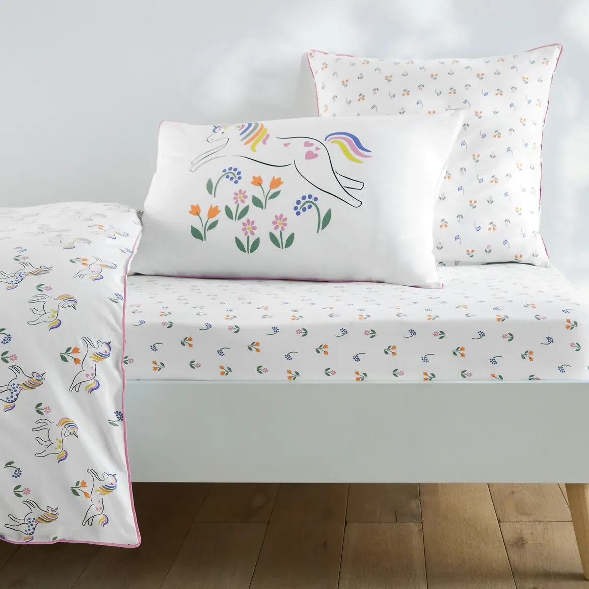 Tamila Unicorn Print Single Fitted Sheet - Animal Print, Recycled Cotton product