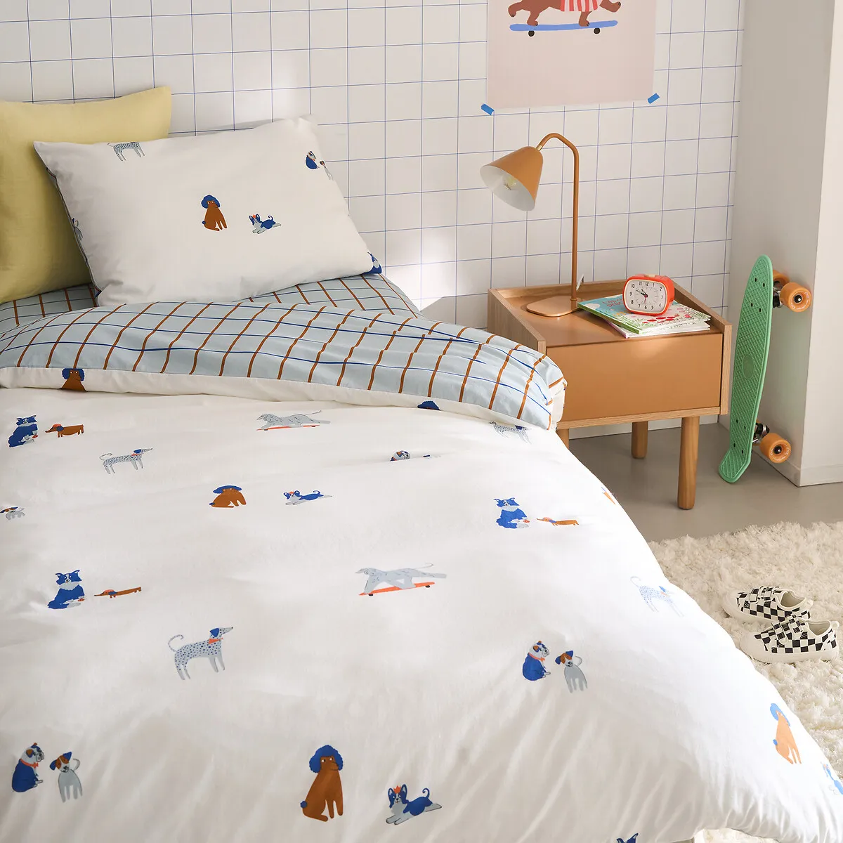 Team Chiens Dog Print Duvet Cover - Washed Cotton alternate view