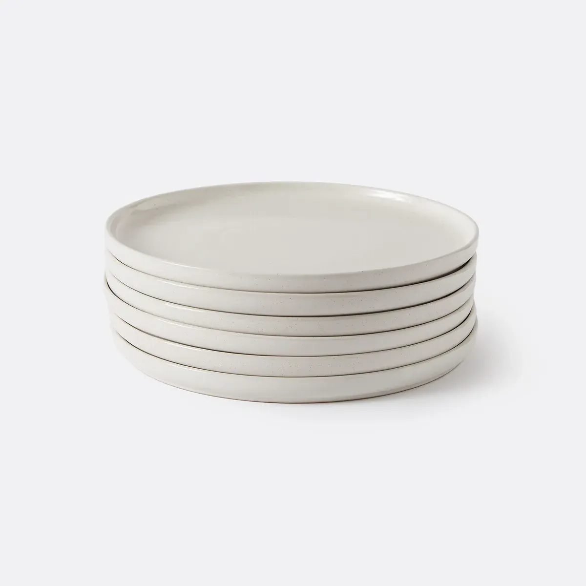 Tecka Set of 6 Dessert Plates - Ecru, Speckled Stoneware product