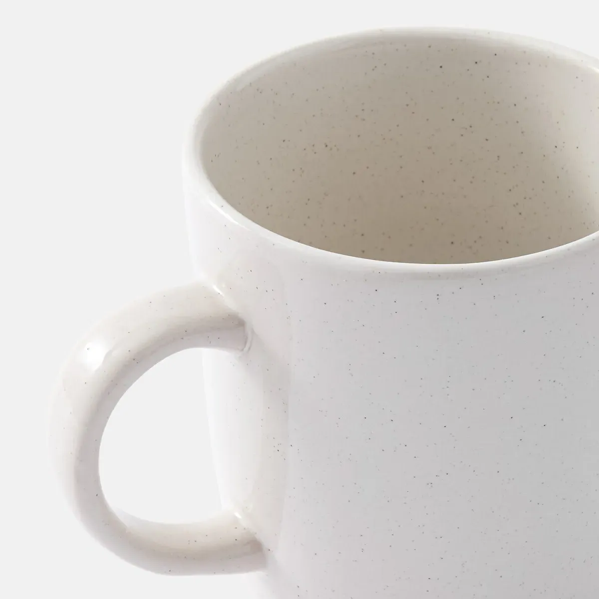 Tecka Set of 6 Speckled Stoneware Mugs - Ecru alternate view