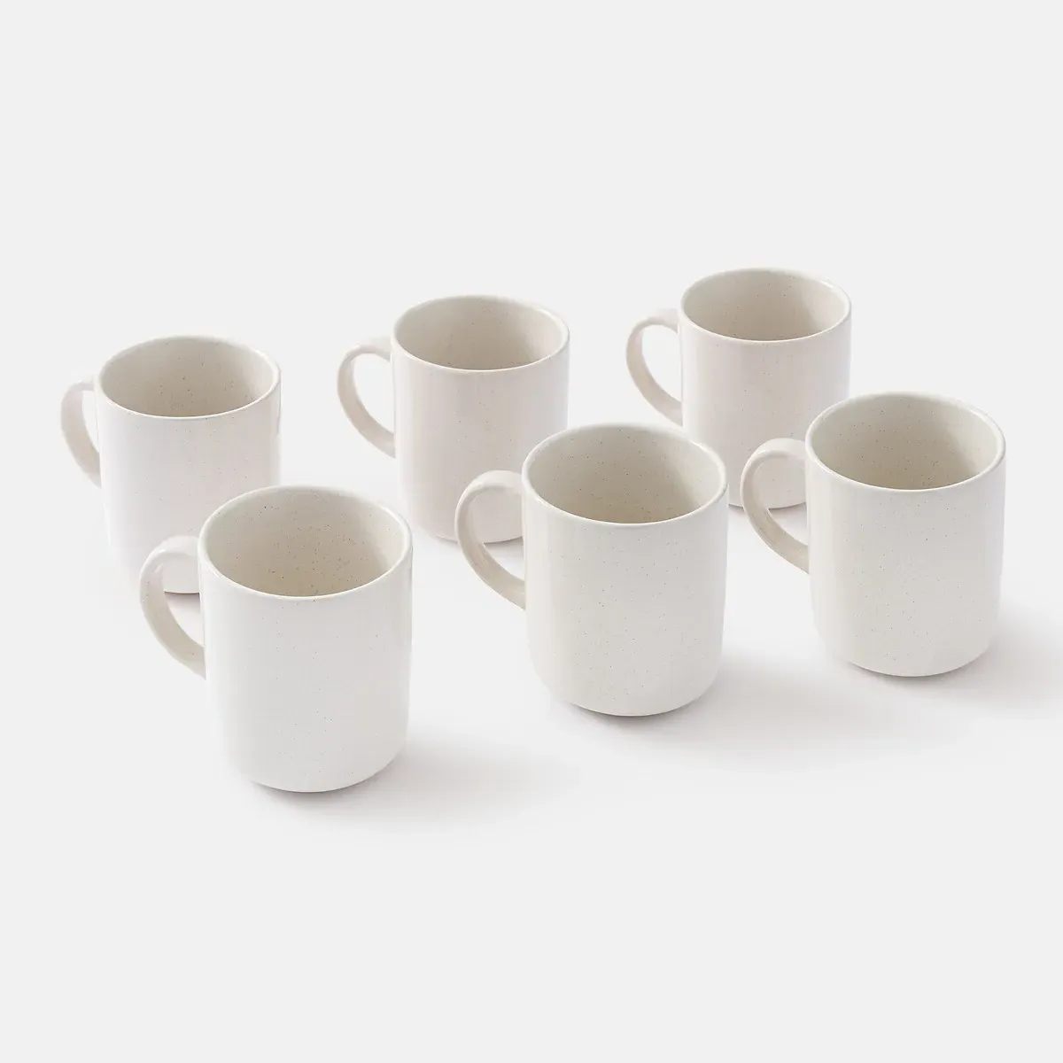 Tecka Set of 6 Speckled Stoneware Mugs - Ecru product