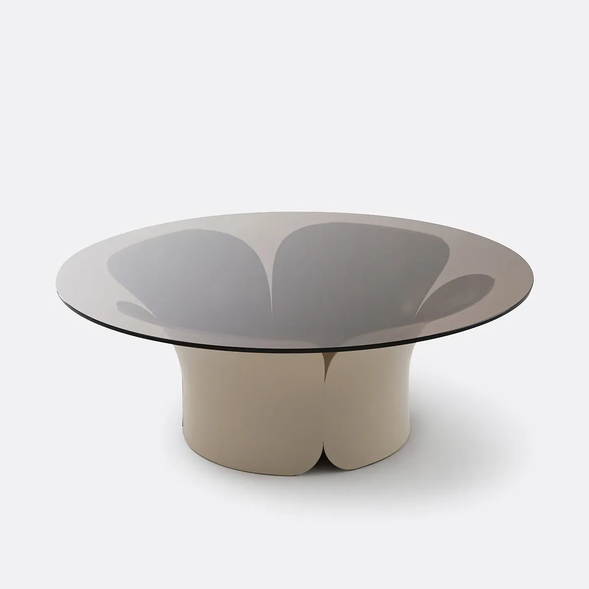 Tessen Tulip Coffee Table - Beige, Iron & Glass product