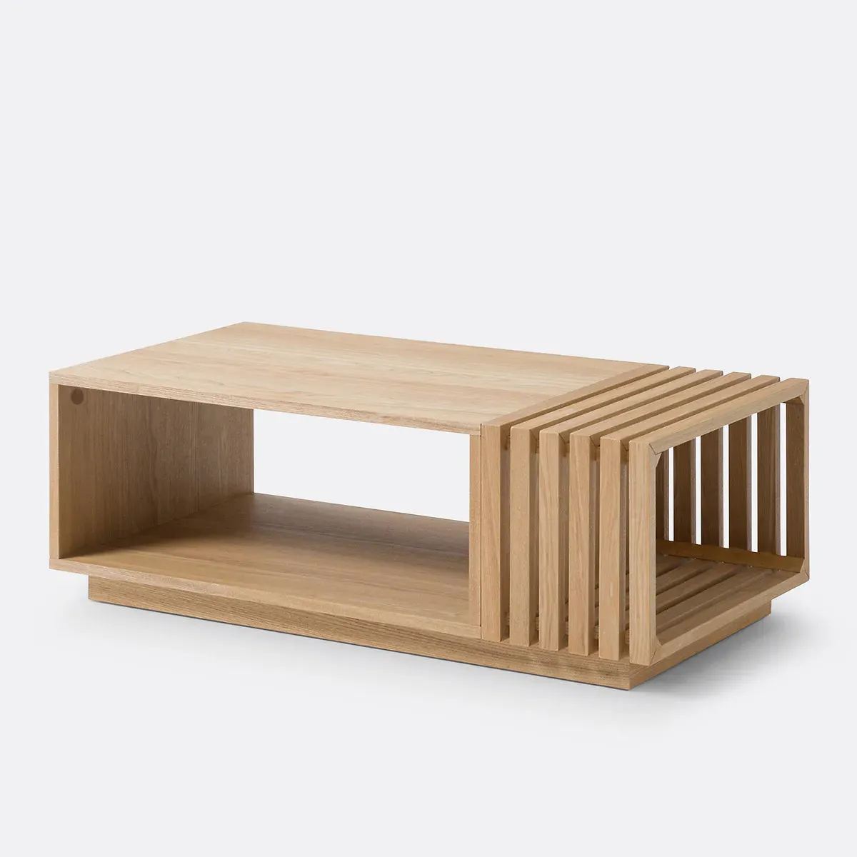 Theonie Coffee Table with Storage - Natural, Ash Veneer product
