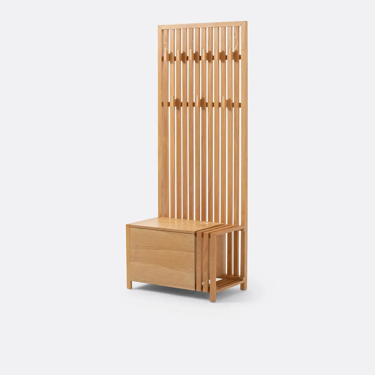 Theonie Hallway Bench with Storage - Natural, Ash Veneer product