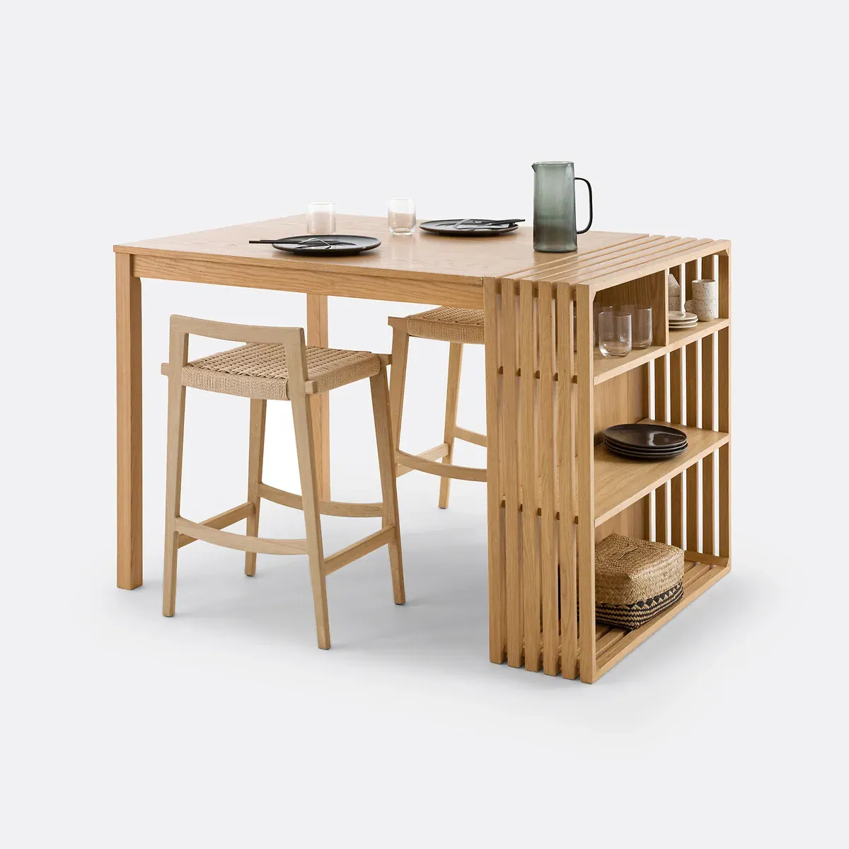 Theonie Kitchen Island with Storage - Natural, Solid Ash product