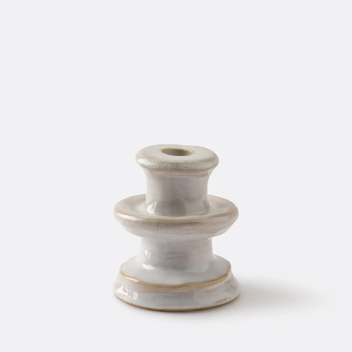Thodri H10.3cm Candle Holder - White, Ceramic product