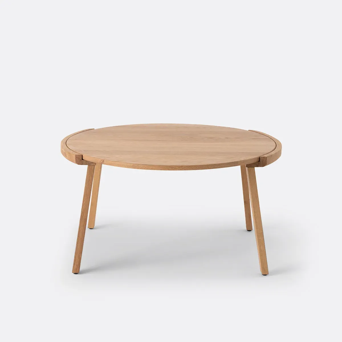 Tibet Round Coffee Table - Oak, Solid Wood alternate view