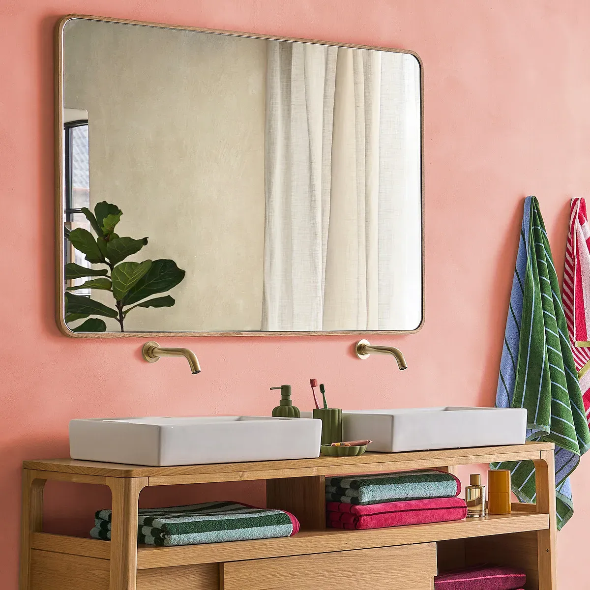 Tinio 3-Piece Bathroom Set - Khaki, Ceramic alternate view