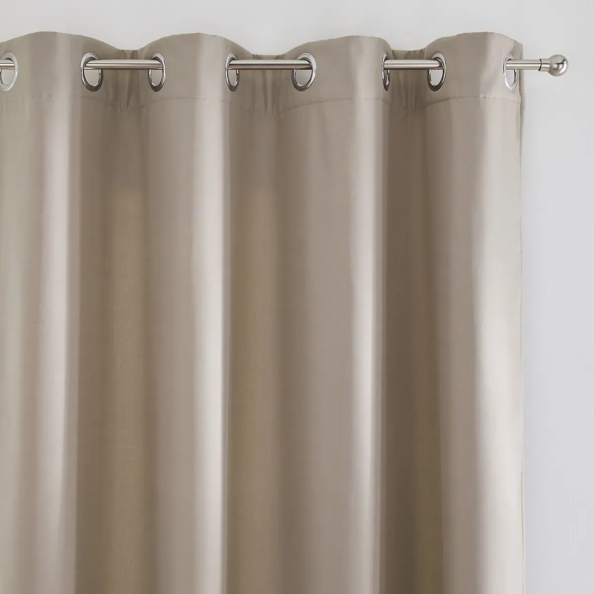 Tobison Thermal Fleece Curtain with Eyelets - Taupe, Polyester product