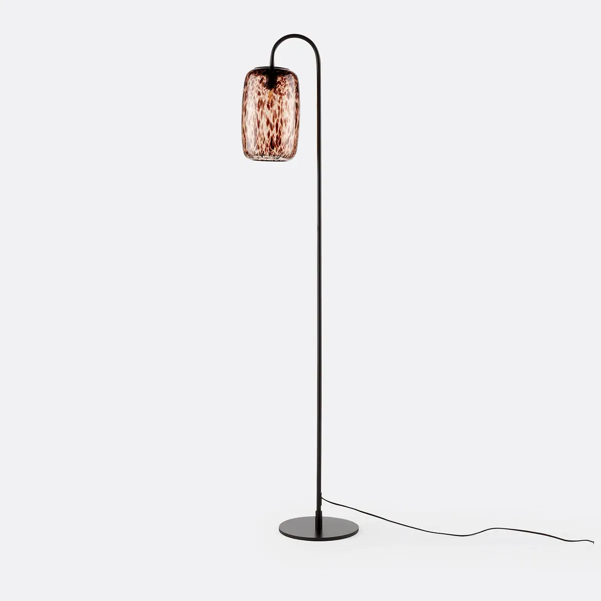 Toleco Metal & Amber Glass Floor Lamp - Brown product