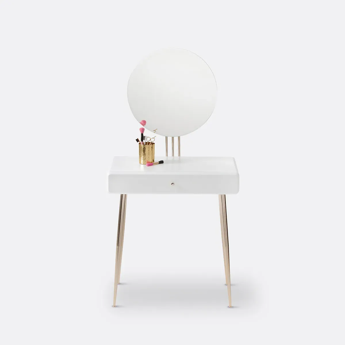 Topim Dressing Table with Mirror - White, MDF alternate view
